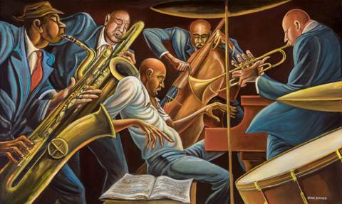 Ernie Barnes, Quintet, circa 1989