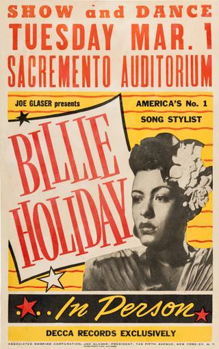 Billie Holiday "America's No. 1 Song Stylist" Globe Concert Poster