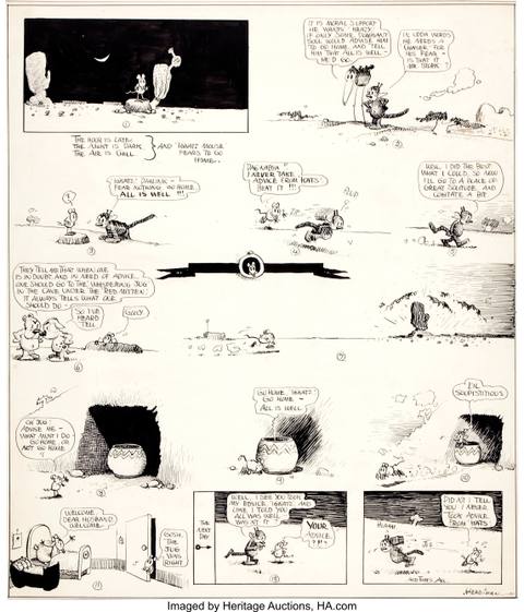 George Herriman Krazy Kat Original Art (June 23, 1918)