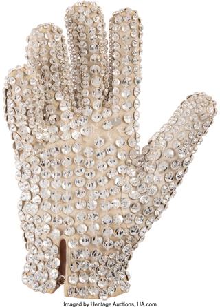 Michael Jackson Crystal-Studded Glove, Stage-Worn, Victory Tour (1984),