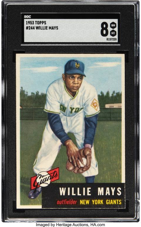 1953 Topps Willie Mays #244 SGC NM-MT 8