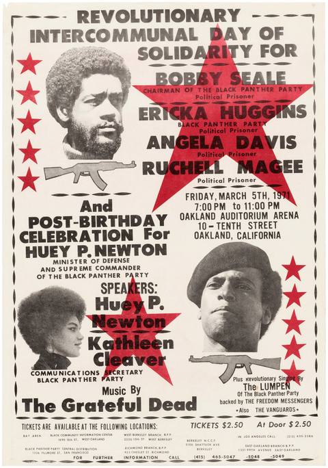 Grateful Dead x Black Panther Party 1971 Oakland Poster
