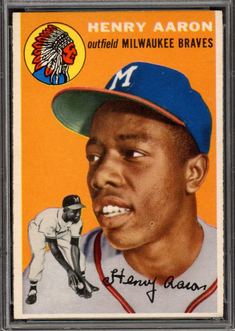 1954 Topps #128 Hank Aaron Rookie Card