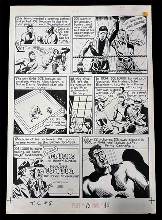 Original Comic Art – “The Brown Bomber: Joe Louis” — view 2