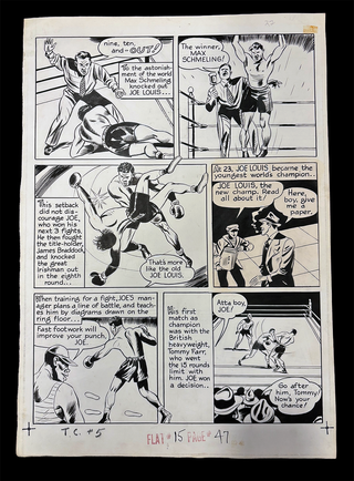 Original Comic Art – “The Brown Bomber: Joe Louis” — view 4