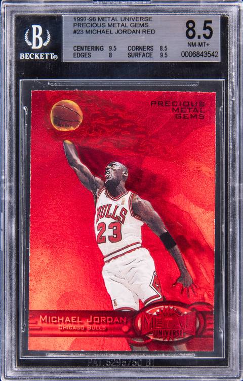 1997-98 PMG Red Michael Jordan #23 /100 – BGS NM-MT+