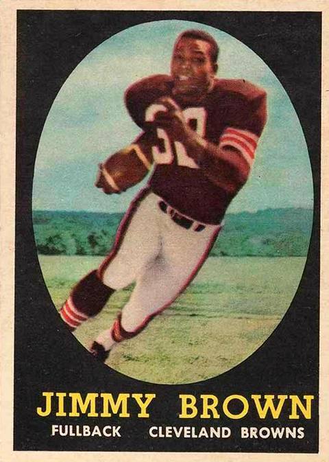 1958 Topps Jim Brown Rookie Card #62