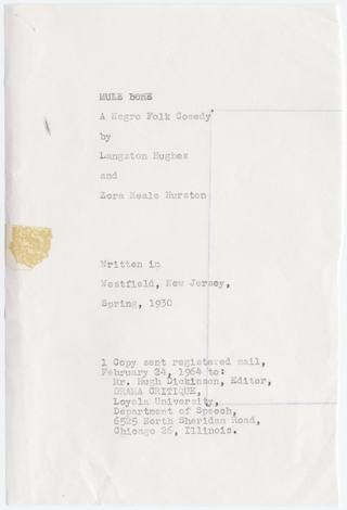 Zora Neale Hurston Draft Pages from a Major Work — view 2