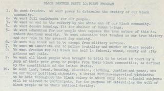 Black Panther Party Ten-Point Program Broadside (Original Printing) — view 3