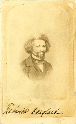 Frederick Douglass Signed Carte-de-Visite (Hurn, 1862)