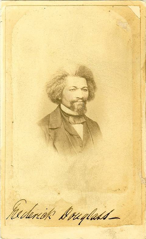 Frederick Douglass Signed Carte-de-Visite (Hurn, 1862)